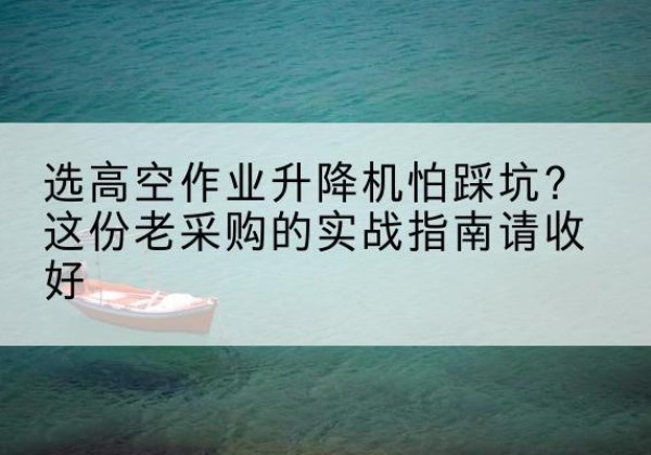 清河高空作业升降机厂家推荐-选高空作业升降机怕踩坑？这份老采购的实战指南请收好